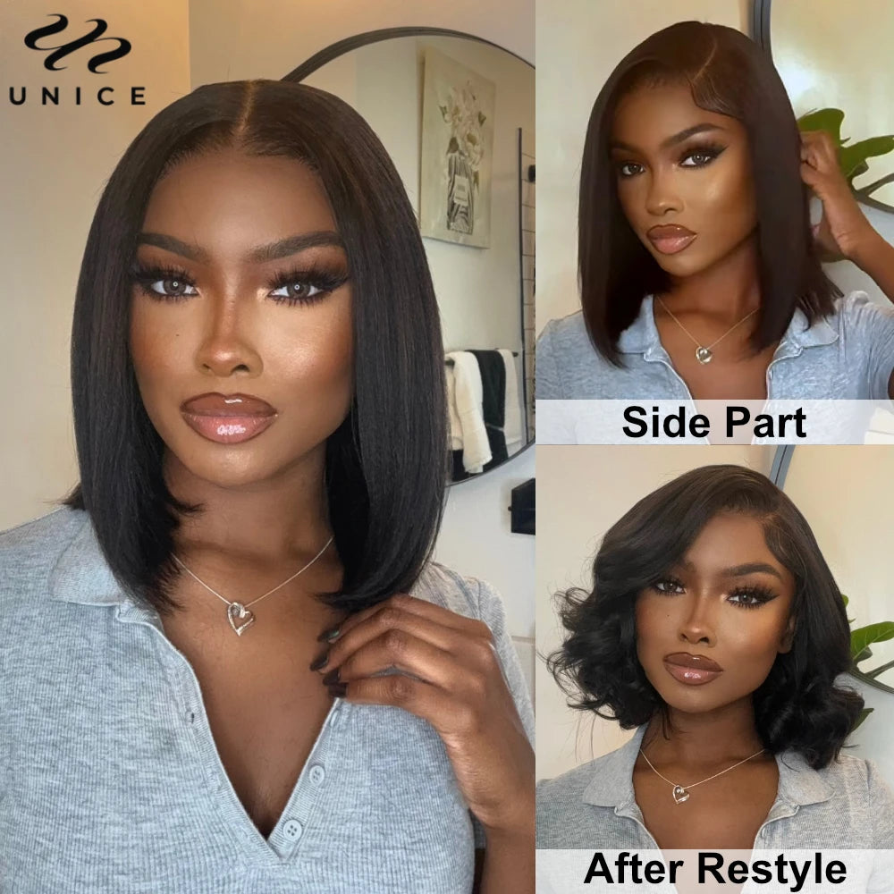Yaki Straight Human Hair Bob Wig