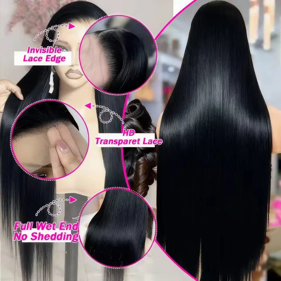 Glueless Wig Bone Straight HD Lace Front Wig