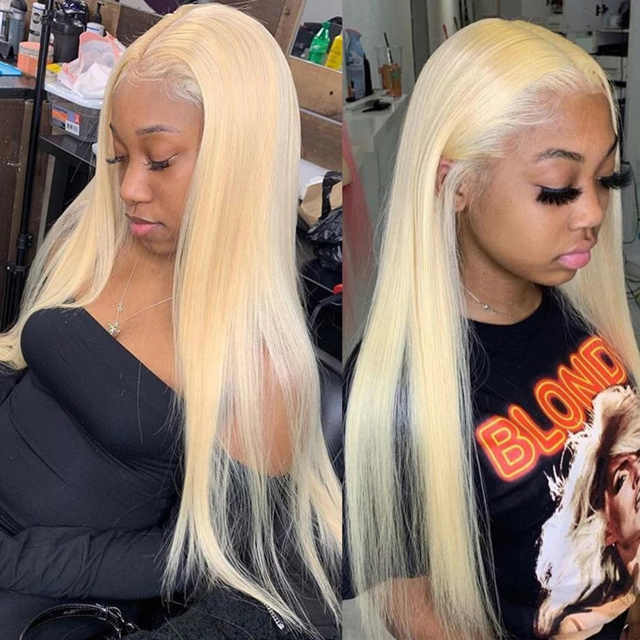 30 36inches Straight 613 Hd Lace Frontal Wig 13x6 Wear And Go Glueless 100% Human Hair 250% Blonde 613 Lace Front Wigs On Sale