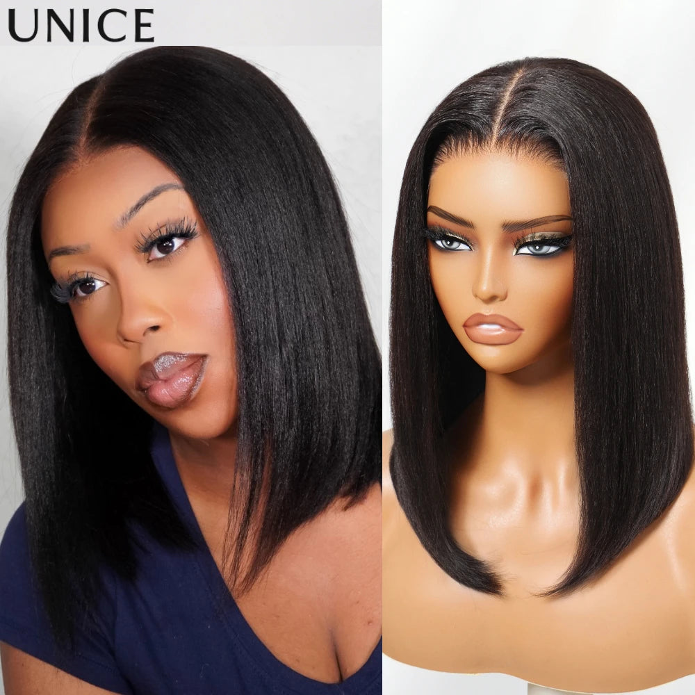 Yaki Straight Human Hair Bob Wig