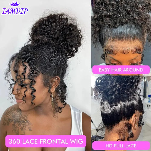 360 Full Lace Frontal Kinky Curly Wig
