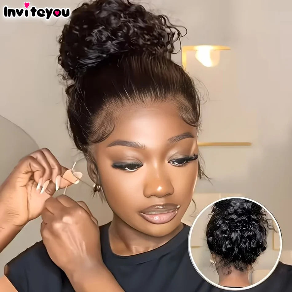 Glueless Full Lace Frontal Kinky Curly Wig