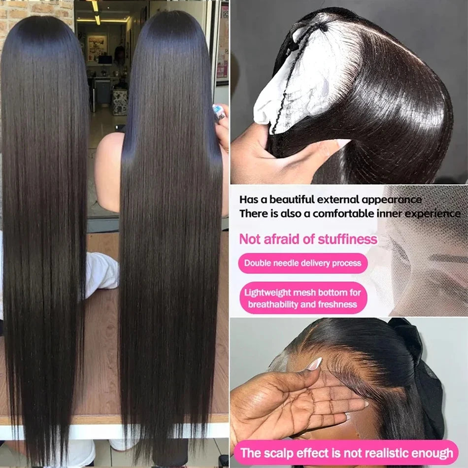 Glueless Wig Bone Straight HD Lace Front Wig