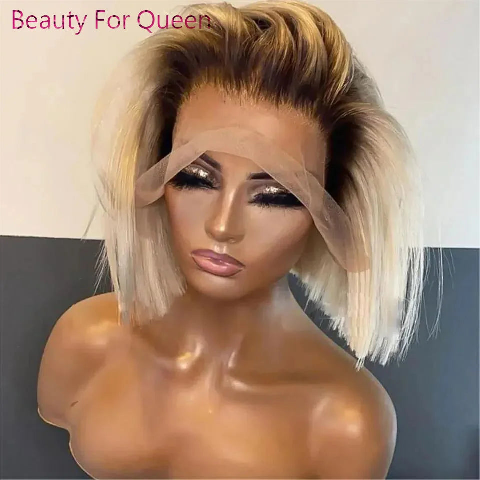 Ombre Blonde Short Bob Wig