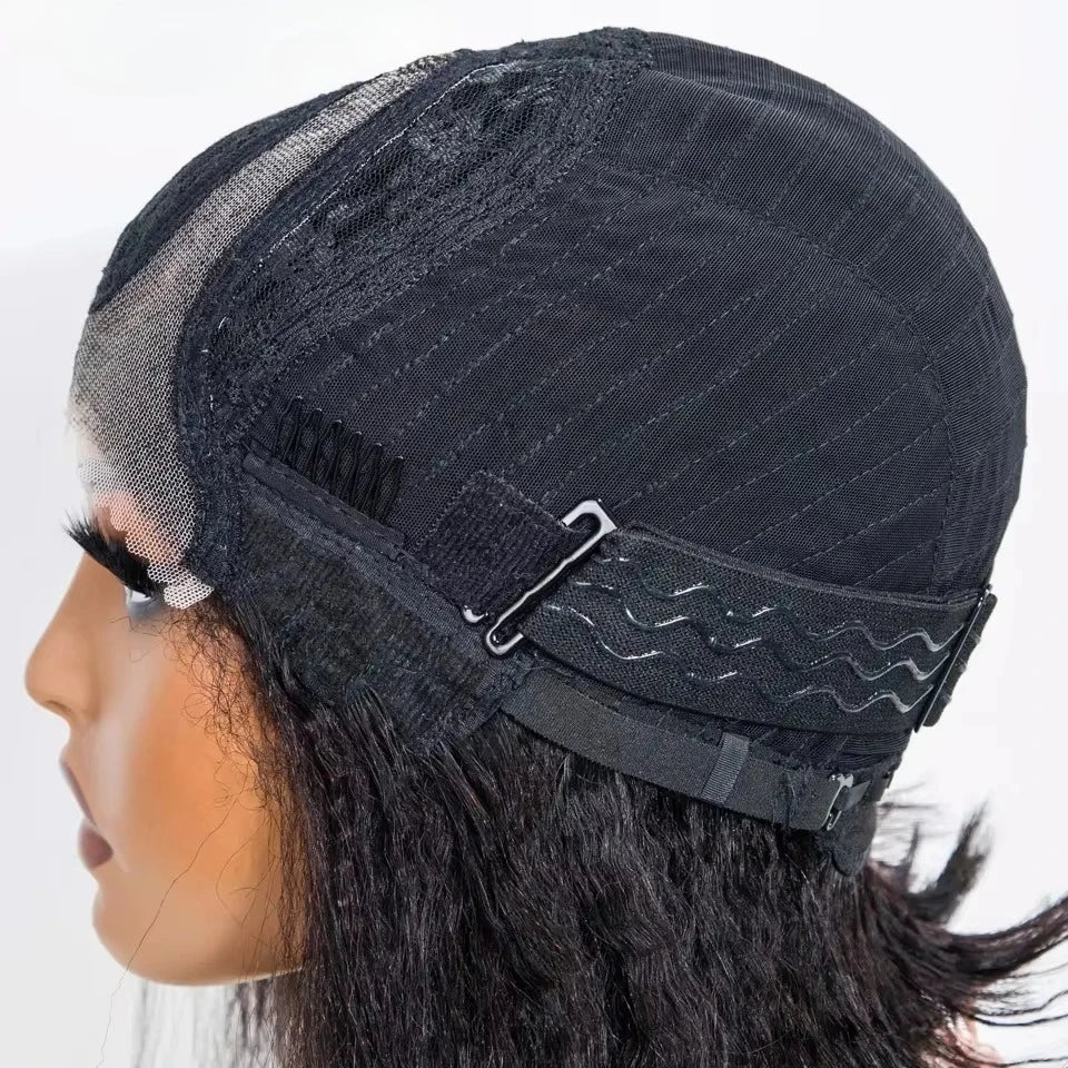 Kinky Straight Bob Side Part Human Hair