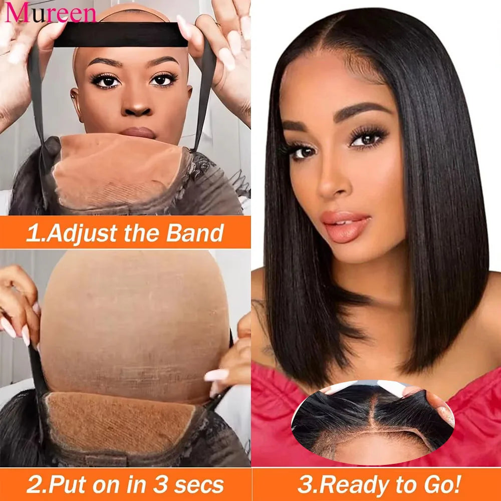 Straight Wear And Go Glueless Bob Wig