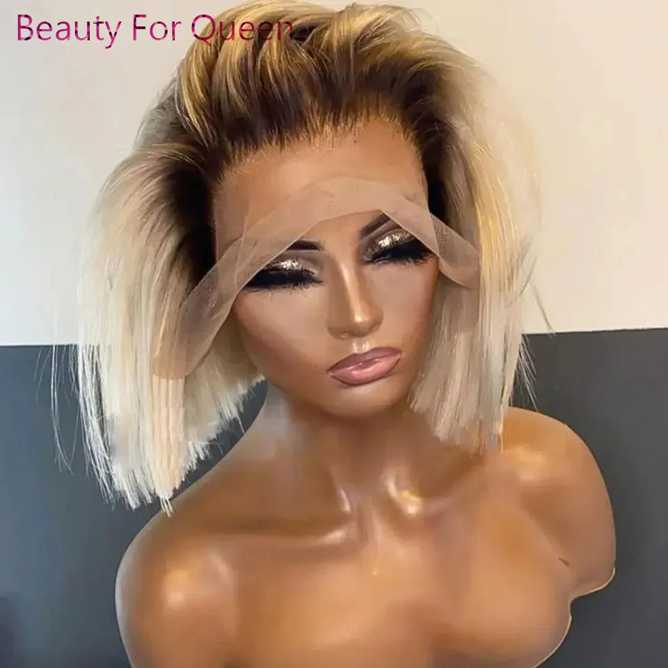 Ombre Blonde Short Bob Wig