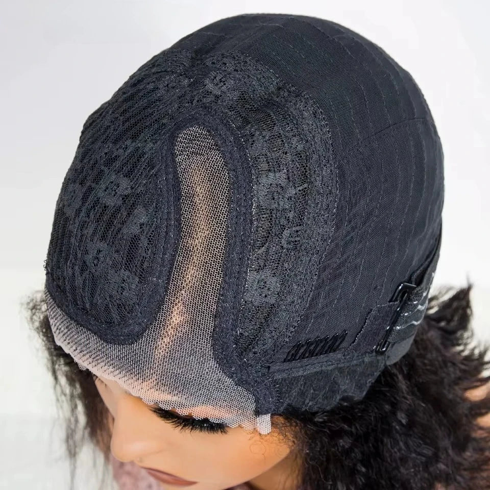 Kinky Straight Bob Side Part Human Hair
