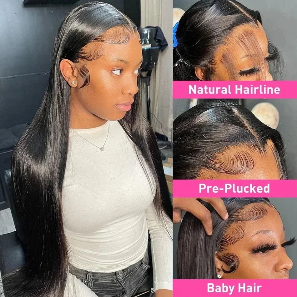 Glueless Wig Bone Straight HD Lace Front Wig